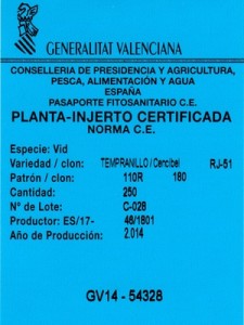 Etiqueta planta certificada